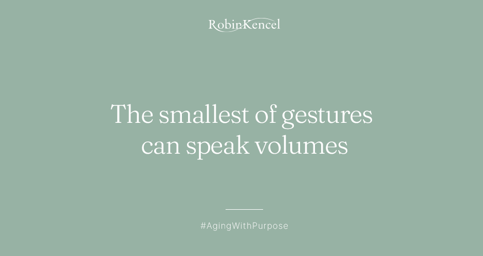 The smallest of gestures